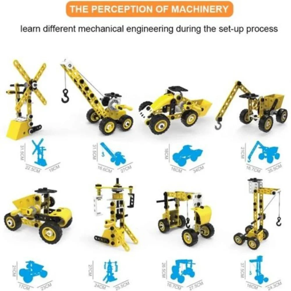 Building Toys for 6+ Years Old Boys and Girls - 8in1 Engineering Building Toy